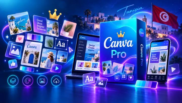 Canva Pro en Tunisie, payé en dinar