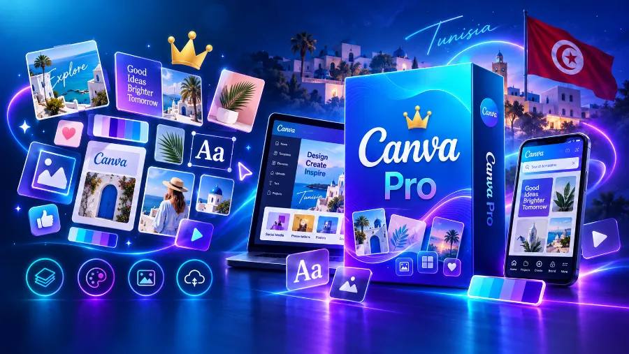 Canva Pro en Tunisie, payé en dinar