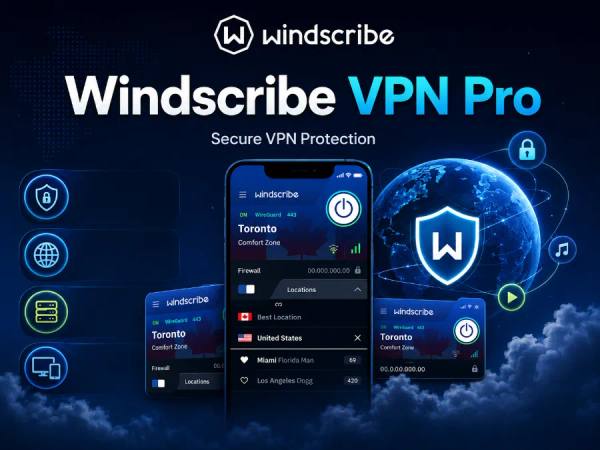 Abonnement Windscribe VPN Pro
