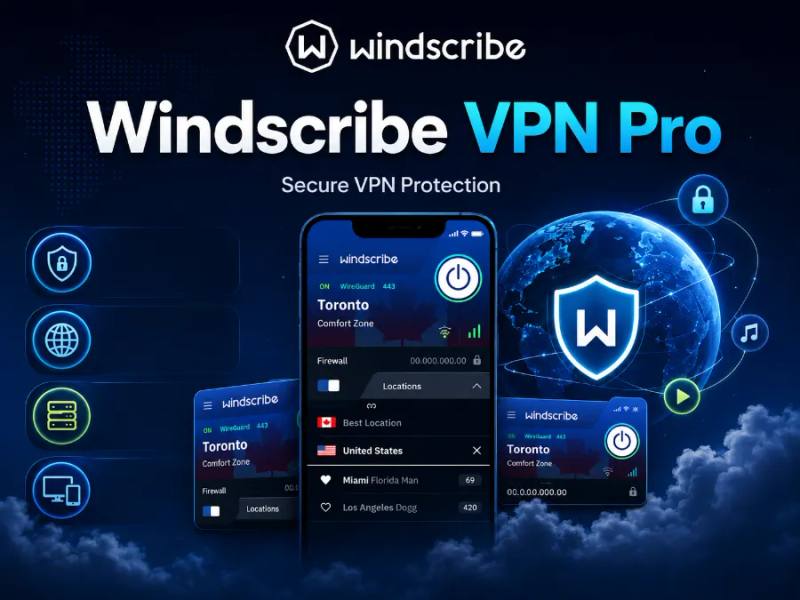 Abonnement Windscribe VPN Pro